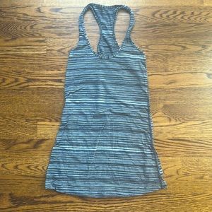 Lululemon Discontinued Razorback Tank Top Striped Gray Size 2 (without tags)
